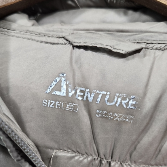 Aventura Down Puffer Jacket Womens XS Brown Parka Coat Hood Long FP Packable - Picture 3 of 15